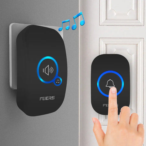 Fuers Wireless Doorbell Home Welcome Smart Door bell 150M Long Wireless Distance 32 Songs Home Welcome Chimes ringtone Colorful