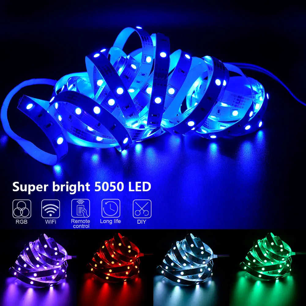 LED Strip Lights RGB 5050 ,5V 1M-30M,16 million colors, RGB , Led Strip Lighting Music Sync, Color Changing for Party Home