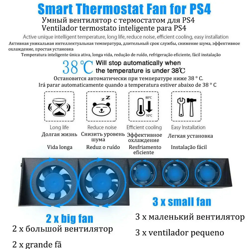 Base Support For Sony Playstation Play Station PS 4 PS4 Pro Slim Stand Control Cooler Cooling Fan Game Console Accessory Holder