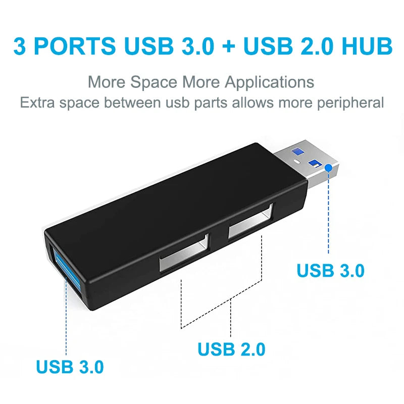 Hub Usb Splitter One 3.0 And Two 2.0 Fast Speed Adapter Multi Usb 3 Port Extensor For Macbook Laptop Pc Computer Accessories