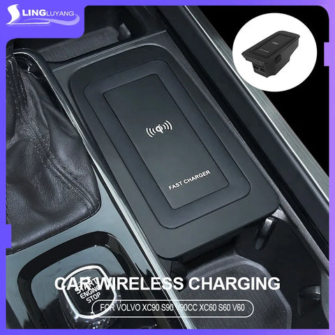 For volvo xc60 s90 v90 new 2020 s60 v60  Car Wireless Charger Induction Fast Charging 2015 2016 2017 2018 2019 2023 xc90
