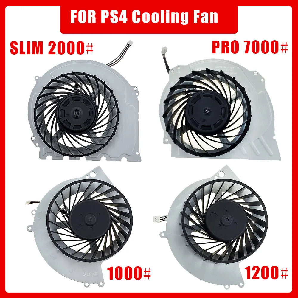 New Inner Cooling Fan for PS4 Game Console Cooler 1000/1200/2000/7000 Series Replacement for Sony PlayStation 4 Host Silent Fan