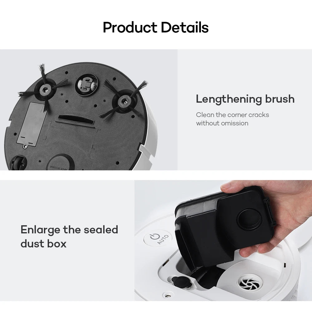 2024 New 5-in-1 Robot Vacuum Cleaner USB Rechargeable Automatic Cleaning Sweeping Machine Wet Mopping Vacuum Cleaners