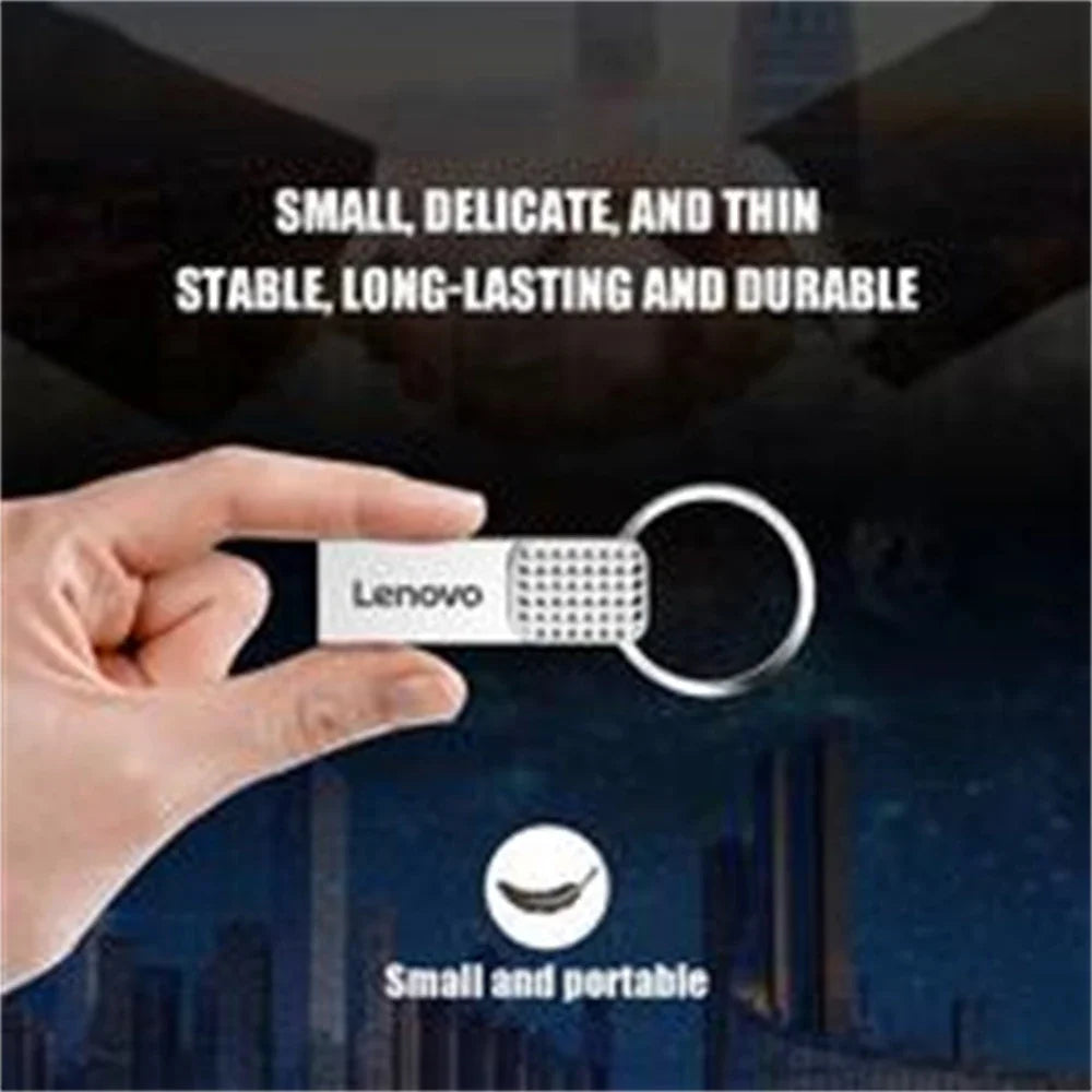 Lenovo Original Metal USB Flash Drive 2TB Large Capacity Portable Pendrive USB 3.0 High-Speed File Transfer Waterproof U Disk