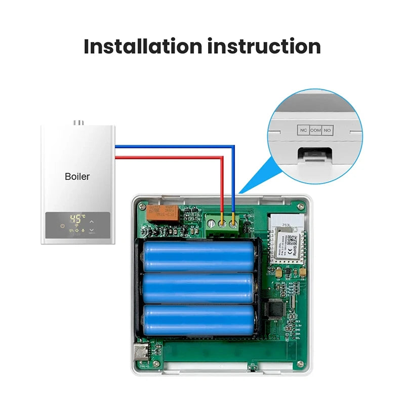 Tuya WiFi Zigbee Thermostat Smart Home Life Battery Powered Temperature Controller for Gas Boiler Works with Alexa Google Home