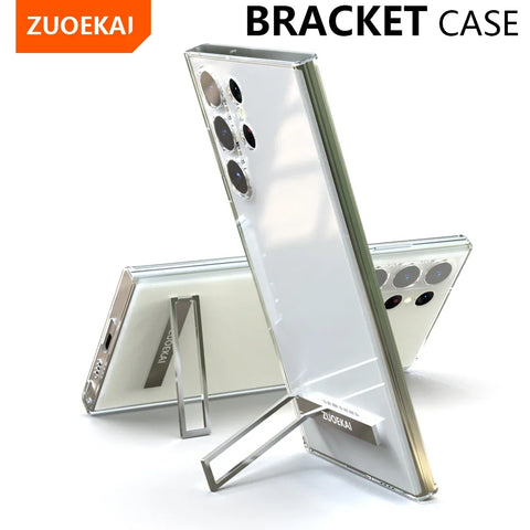 ZUOEKAI For Samsung Galaxy S24 S24 Plus S24 Ultra Bracket Case S24Plus S24Ultra S24+ support Cover stand Back Protective Housing
