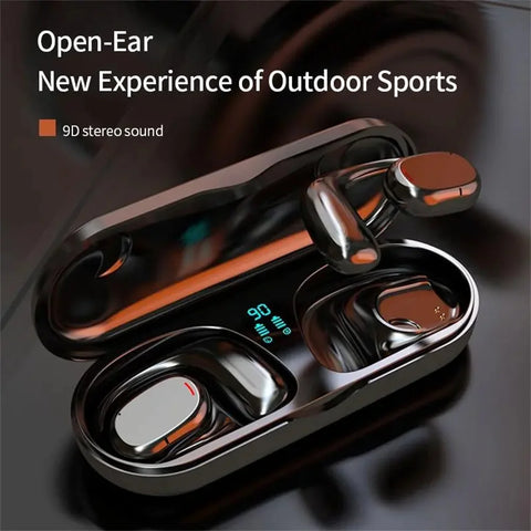 JS270 Wireless Headphones Bone Conduction Waterproof Open Ear Hanging Earbuds Noise Canceling Stereo Bluetooth 5.3 Earphone