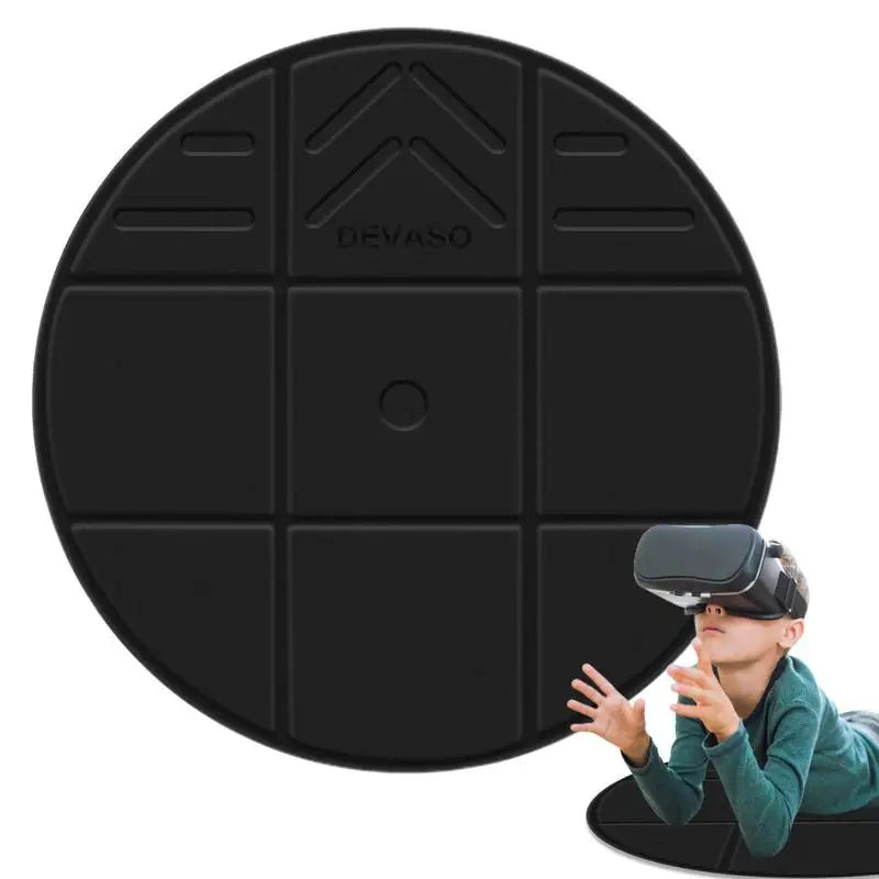 Universal VR Mat VR Glasses Surrounding Games Standing Motion Simulation Round Floor Mat PU Anti-slip Foldable Floor Mat