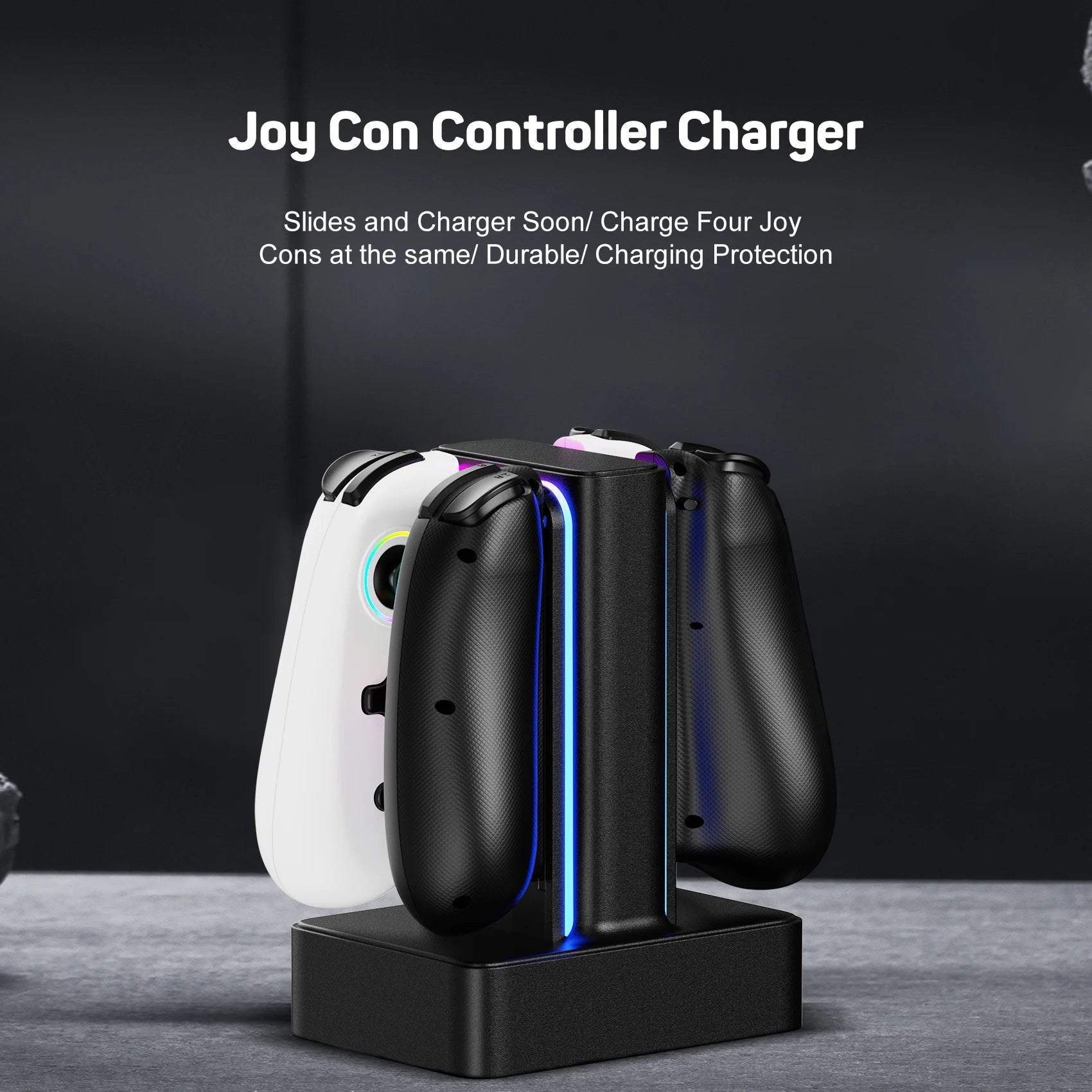 LinYuvo Meteor Light Charging Dock Compatible with Switch for Joy Con & OLED Model Controller with RGB Indication