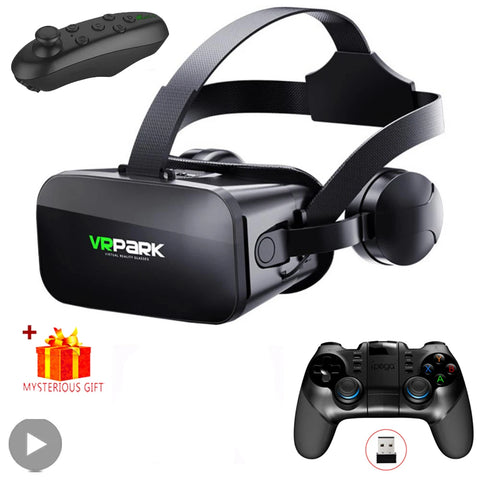 3D Headset Virtual Reality VR Glasses Smart Phone Helmet Smartphone Goggles Devices Lenses Headphone Viar Mobile Realidade Game