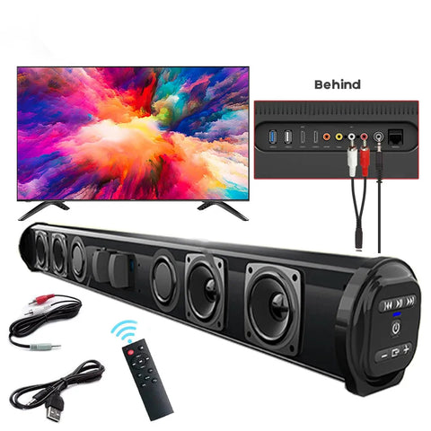 TV Car Sound Bar Wired and Wireless Bluetooth-compatible Home Surround SoundBar for PC Theater TV Computer Speaker