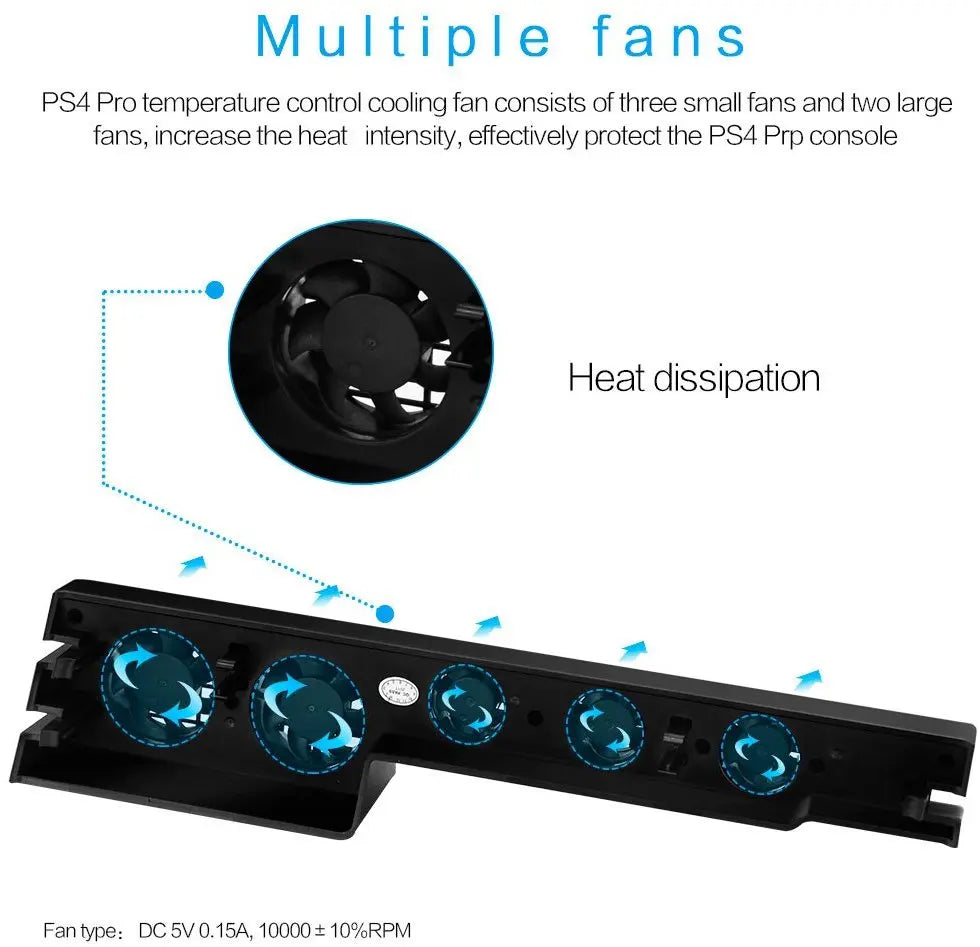 Fan Cooling Cooler For Sony PS4 Pro Slim Game Console Playstation Play Station PS 4 Accessory Stand Support Base Holder Consola