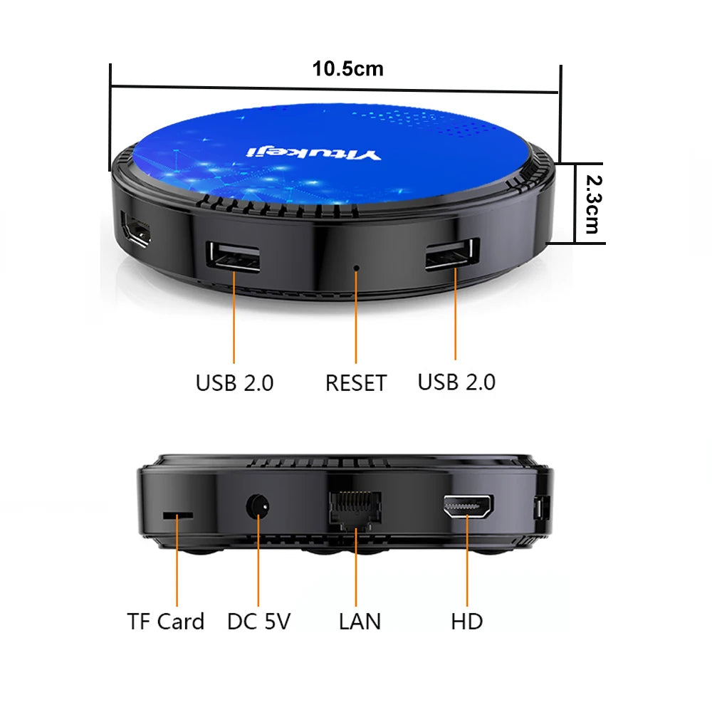 Yitukeji W2 PLUS Android 11 TV Box Amlogic S905W2 2.4G 5G Wifi BT 4K 64G 32G 16G