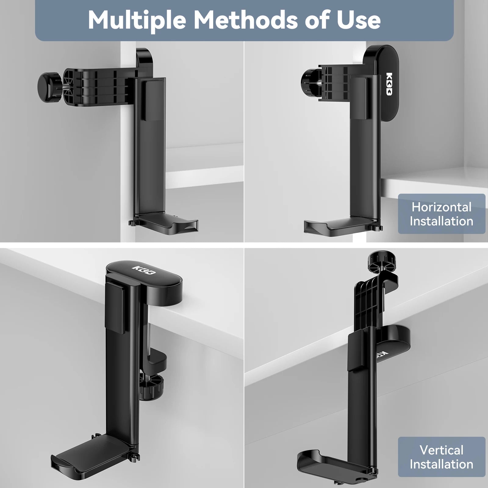 Rotable Headphone holder 3 in 1 Under Desk Clamp Controller Stand Replaceable Cup Holder for Universal Controller and Headset