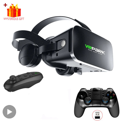 Virtual Reality VR Glasses 3D Headset Bluetooth Devices Smart Phone Helmet Goggles Lenses Smartphone Viar Headphones Cell Mobile