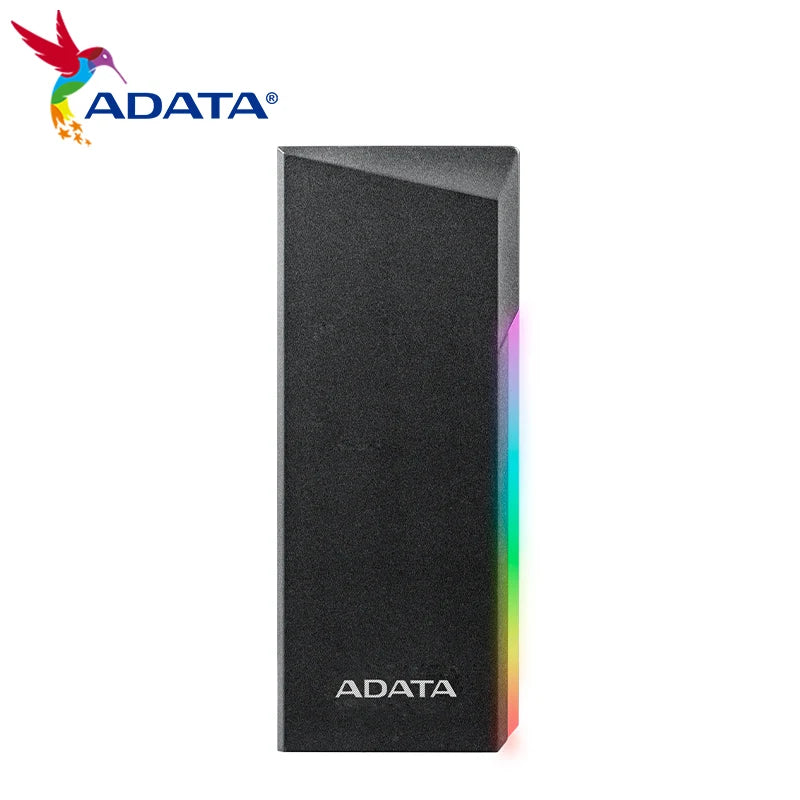 ADATA EC700G M2 SATA/PCle SSD Enclosure RGB LIGHTING USB 3.2 Gen2 Type-C Solid State Drive Box SATA Hard Drive Case