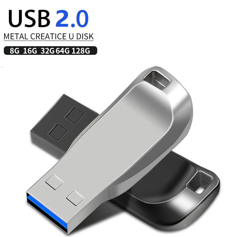 NEW USB Flash Drive 2.0 128GB 64GB 32GB 16GB 8GB Metal 2.0 Pendrive USB Stick Pen Drive 2.0 High Speed 64GB 128GB Free Shipping