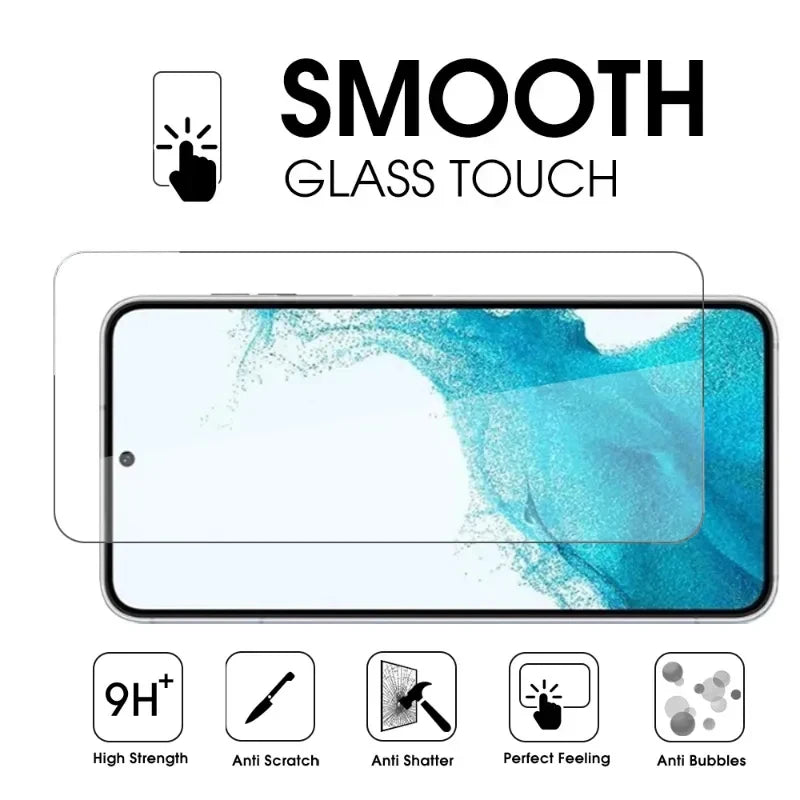 2PCS Full Screen Protector Fingerprint Unlock For Samsung Galaxy S24 Ultra Plus S20 S21 S23 FE S21 S22 S23 Plus Tempered Glass