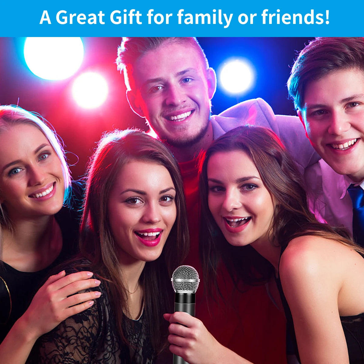 Wireless microphone 2 channel UHF fixed frequency dynamic microphone party karaoke church show meeting