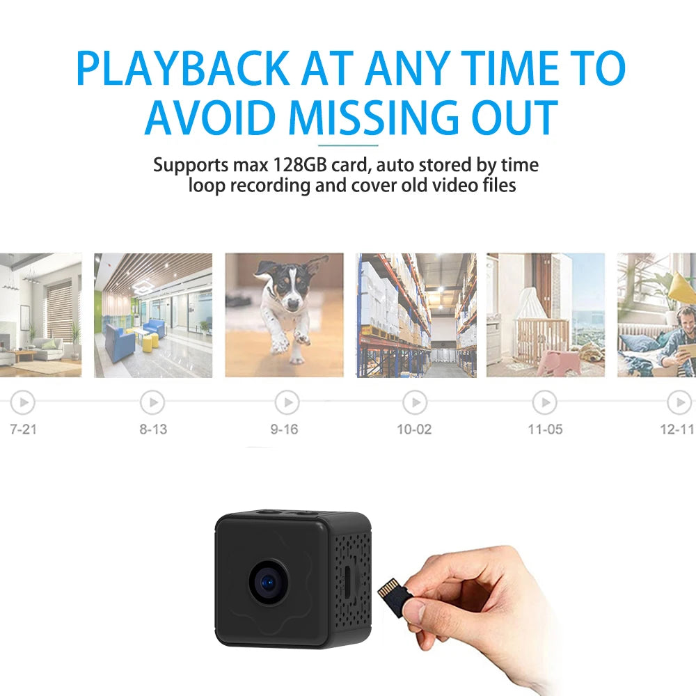 Mini Camera Wireless WiFi Remote Monitor Camera Tiny Home IP Camera No need to plug in Super-long battery life