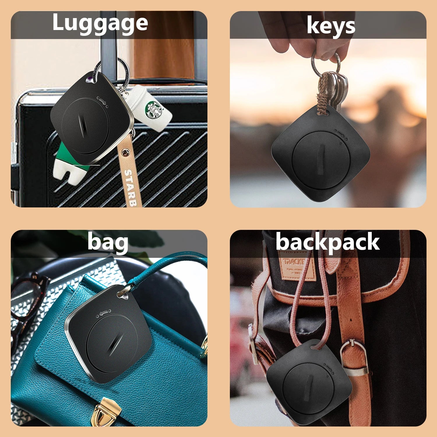 AIYATO Locator Works With Apple Find My App, Tracker And Keys Finder For Lost Keys, Bags, Wallets, Luggage, Only For IOS