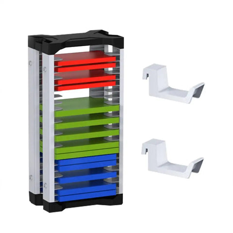 1pc Game Disc Card Storage Tower Holder For Ps5 / Switch / Ps4 Game Disc Storage Rack With Headphone Hook Game Accessories