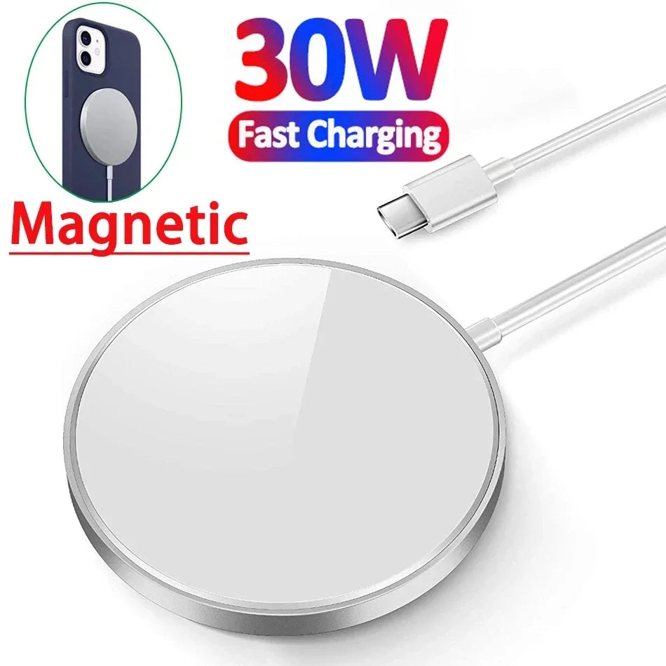 30W Magnetic Wireless Fast Charger Original Charging Device For iPhone 15 14 13 12 11 Pro Max Mini USB C 8 Plus XR  MAX Airpods