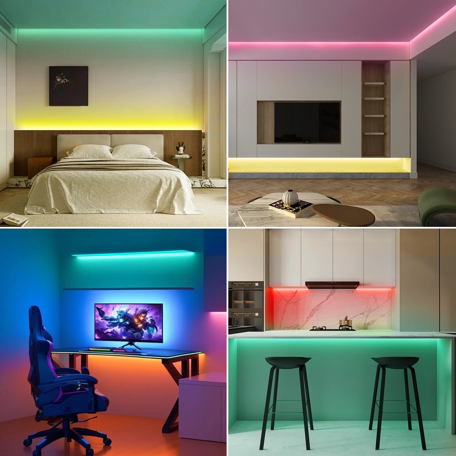 5V USB Tuya Smart WiFi COB LED Strip Light 1M 2M 3M RGB COB LED Strip Work With Alexa/Google Home For Home Decor Lighting