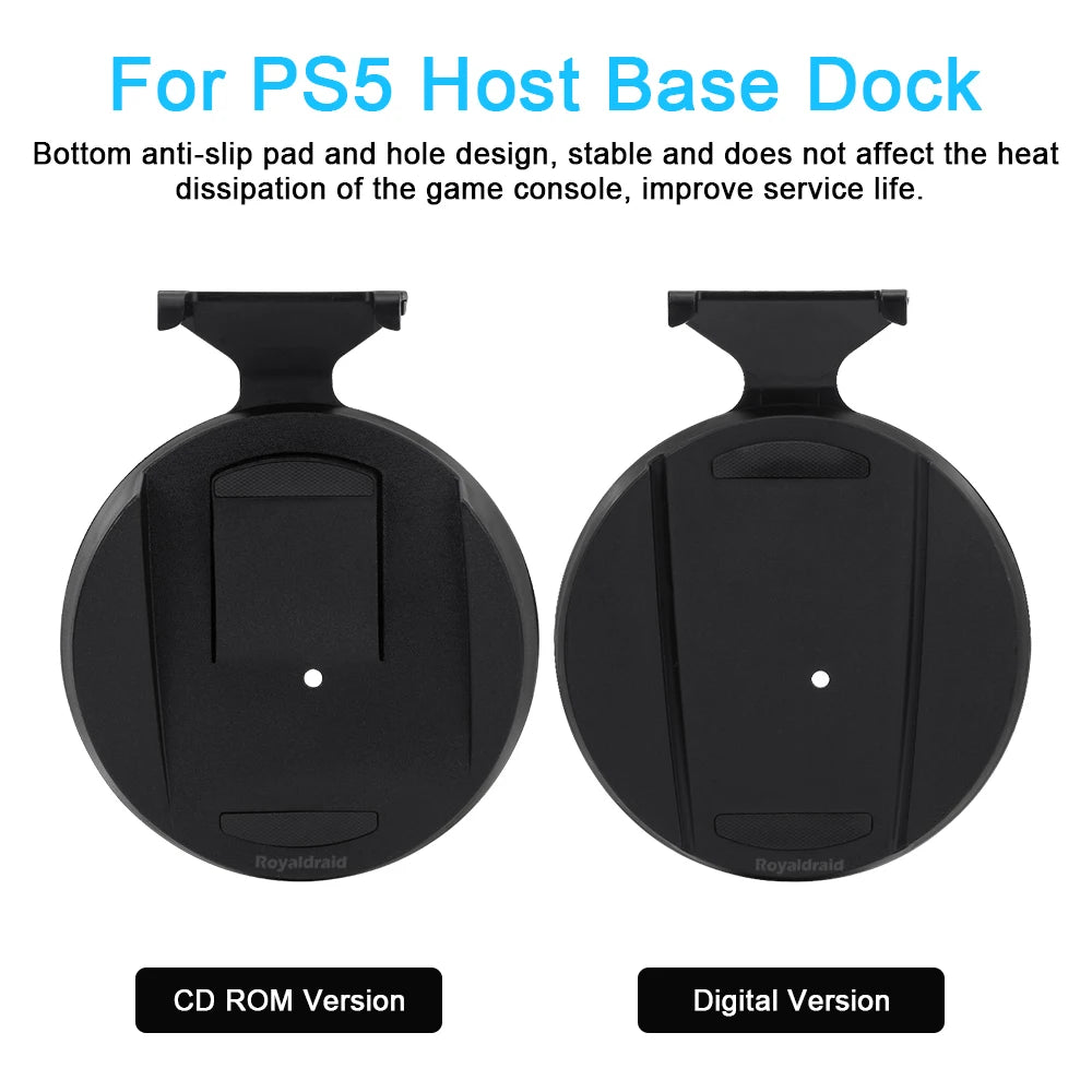 NEW 2 IN 1 Vertical Stand Holder Game Console Dock Mount Bracket Base Support with Fixing Screw For PS5 Game Console Accessories