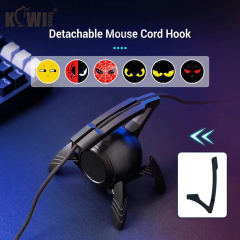 Mouse Cable Holder Gaming Mouse Bungee Cord Clip Wire Organizer Flexible for Esports Gaming Mouse Cable Winder Anti-Slip Feet