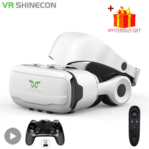 VR Glasses Virtual Reality 3D Headset Helmet For Android iPhone Smartphone Mobile Phone With Controller Game Wirth Real Goggles