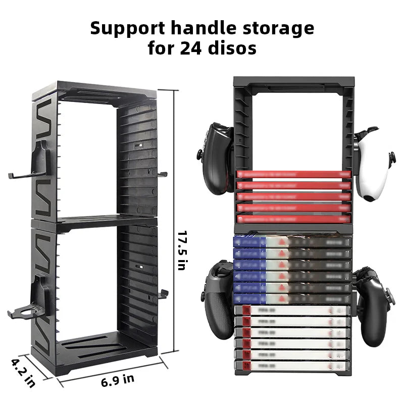 DATA FROG Host Disc Double-layer Storage Box Holder For PS5/PS4/Nintend Switch Disc Shelf for Xbox Series X Holder Accessories