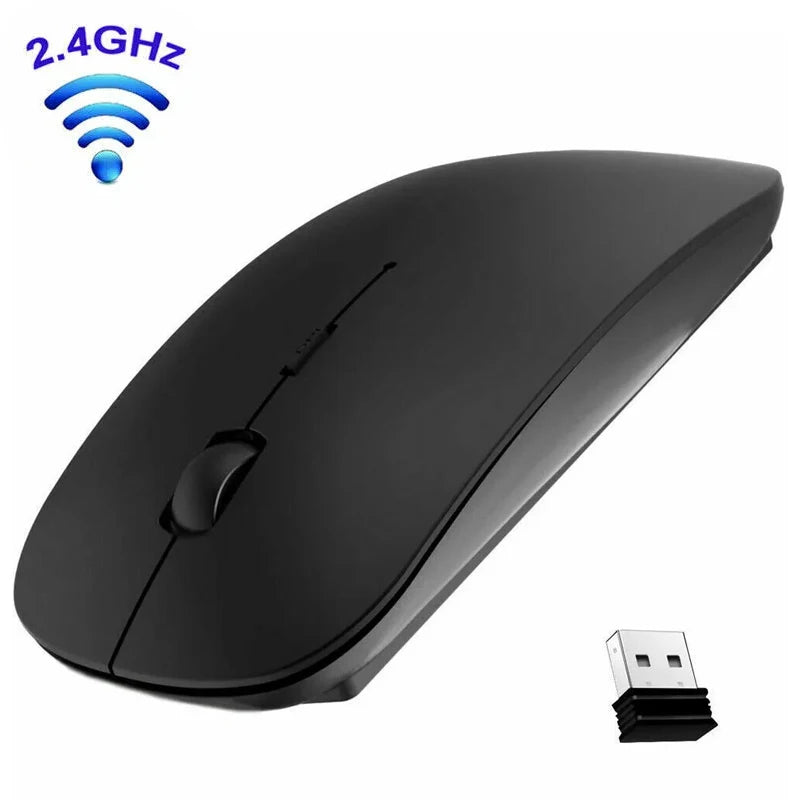 Slim Wireless Mouse 2.4GHz Optical Mice 1600DPI Gamer Office Quiet Mouse Ergonomic Design Mice With USB Receiver For PC Laptop