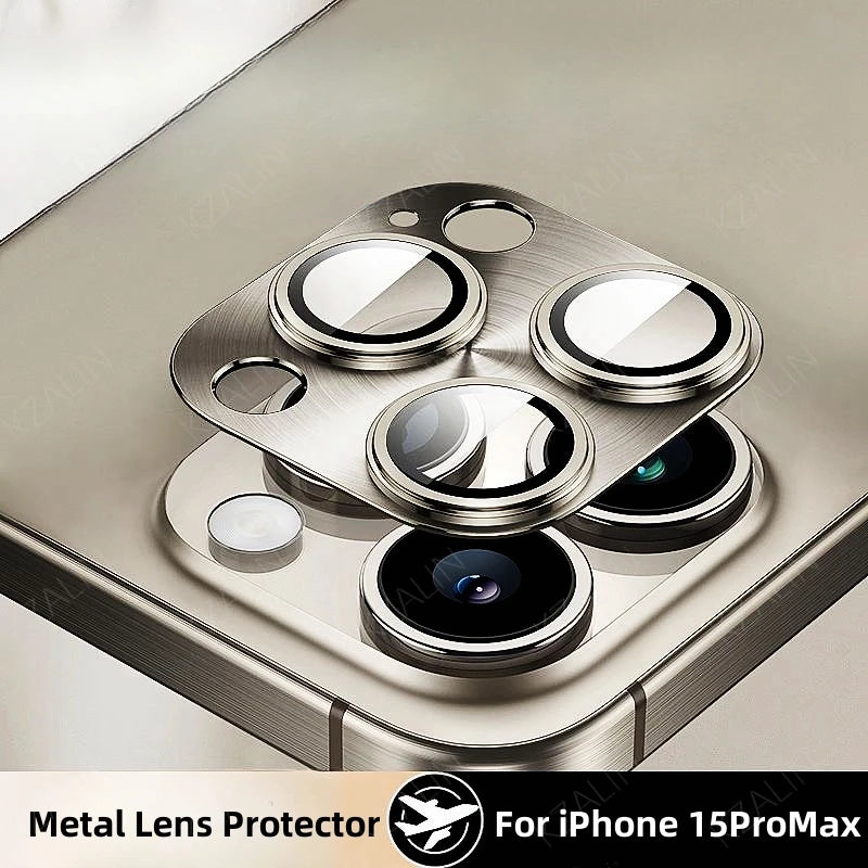 Metal Camera Lens Protector For iPhone 15 Pro Max 15Plus Full Cover Integrated metal lens film For iPhone 15Promax Lens Cover