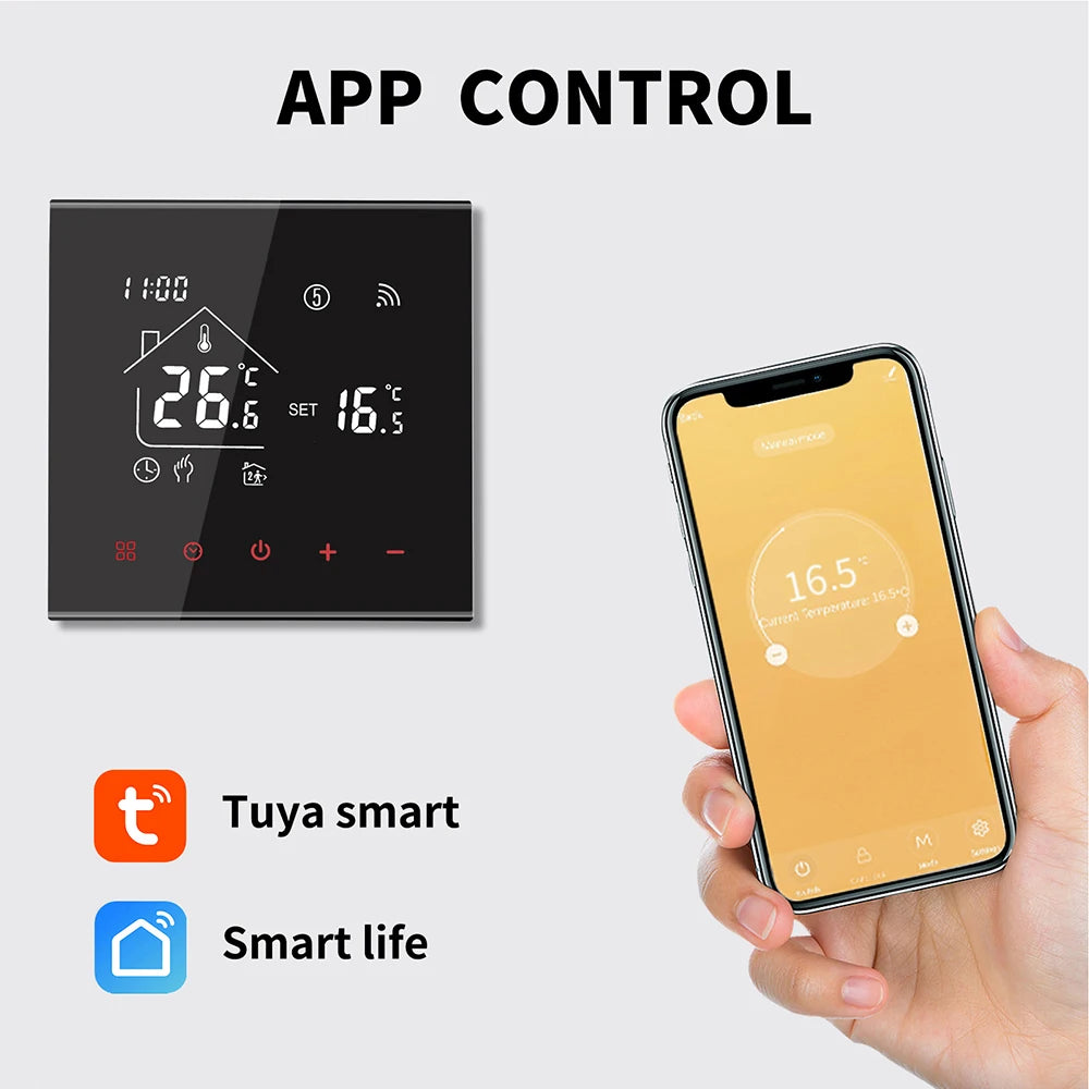MINCO HEAT M4A Warm Floor Thermostat Tuya WiFi 3A 16A Electric/Gas Boiler/Water Heating Temperature Controller 1PC