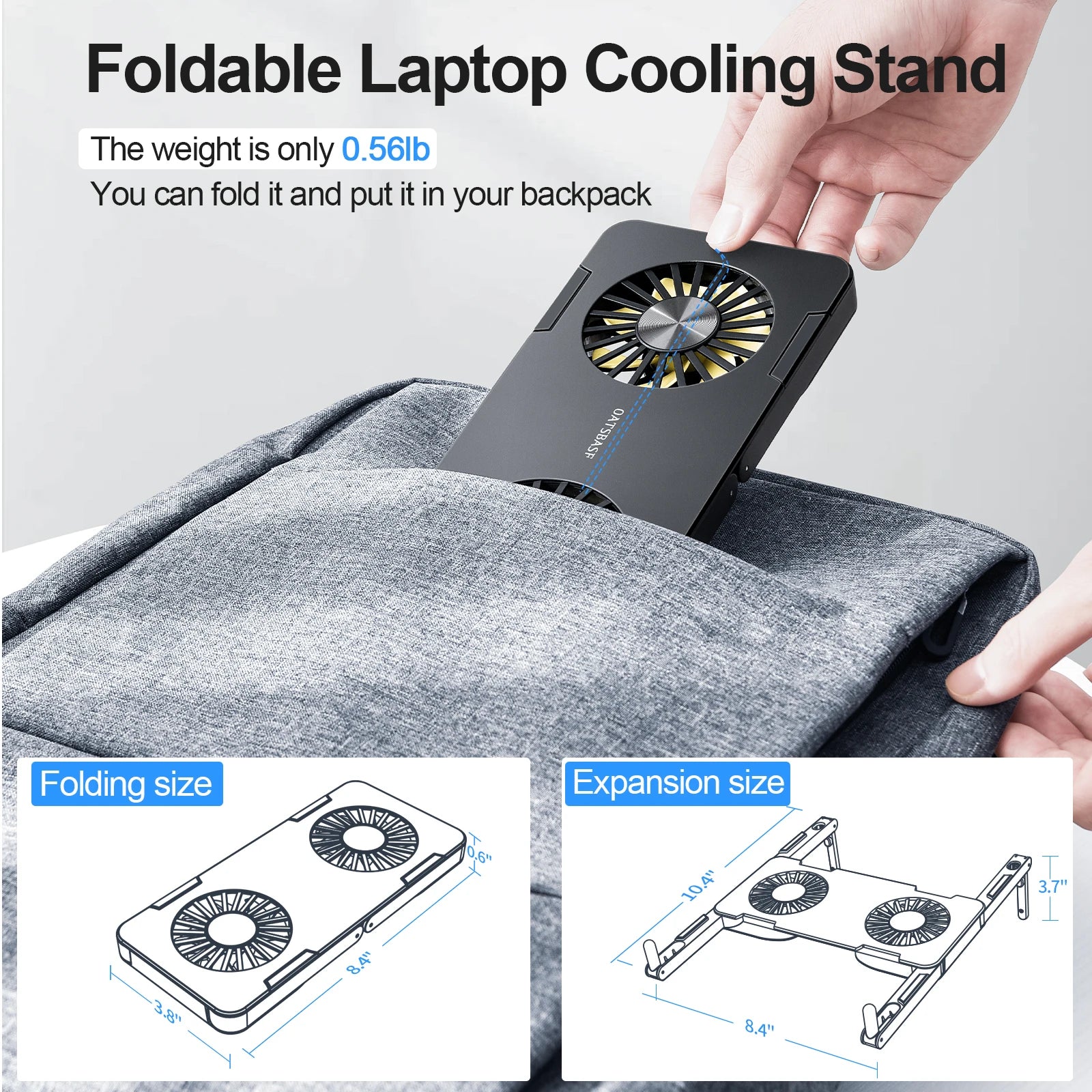 Laptop Stand Portable Cooling Fan Heat Dissipation For Macbook Air Pro iPad HP DELL Tablet Cooler Holder Notebook Bracket