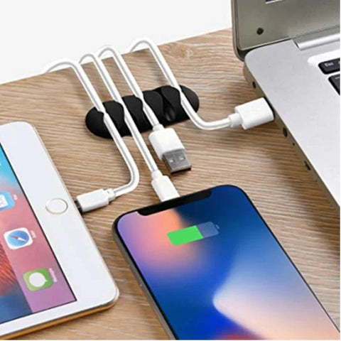 10/1Pcs Self-adhesive Cable Clips Silicone USB Cable Holder Organizer Wire Cord Management Clips for Home Office Desktop Tidy