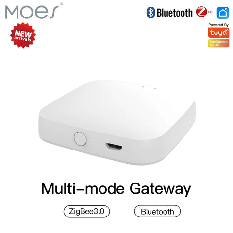 MOES New Multi-mode Smart Gateway ZigBee Bluetooth Mesh Hub Work with Tuya Smart App Voice Control via Alexa Google Home