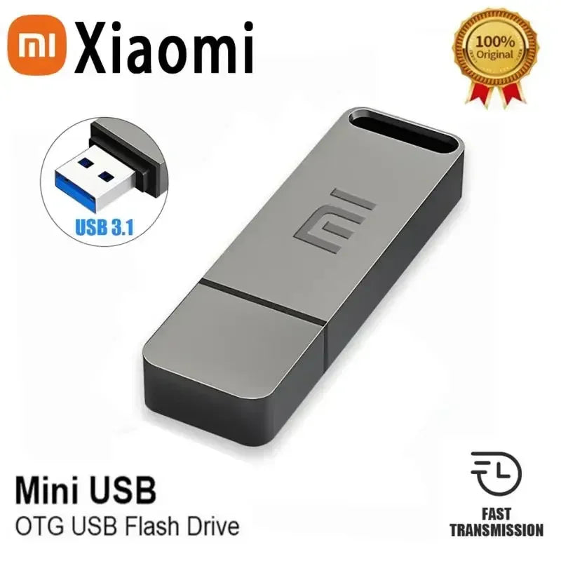 Xiaomi USB 16TB OTG Metal USB 3.1 Pen Drive Key 2TB 4TB Type C High Speed Pendrive Mini Flash Drive Memory Stick Waterproof