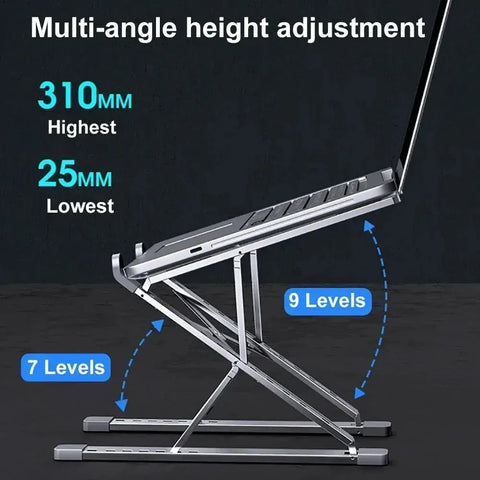 NEW N8 Adjustable Laptop Stand Aluminum for Macbook Tablet Notebook Stand Table Cooling Pad Foldable Laptop Holder