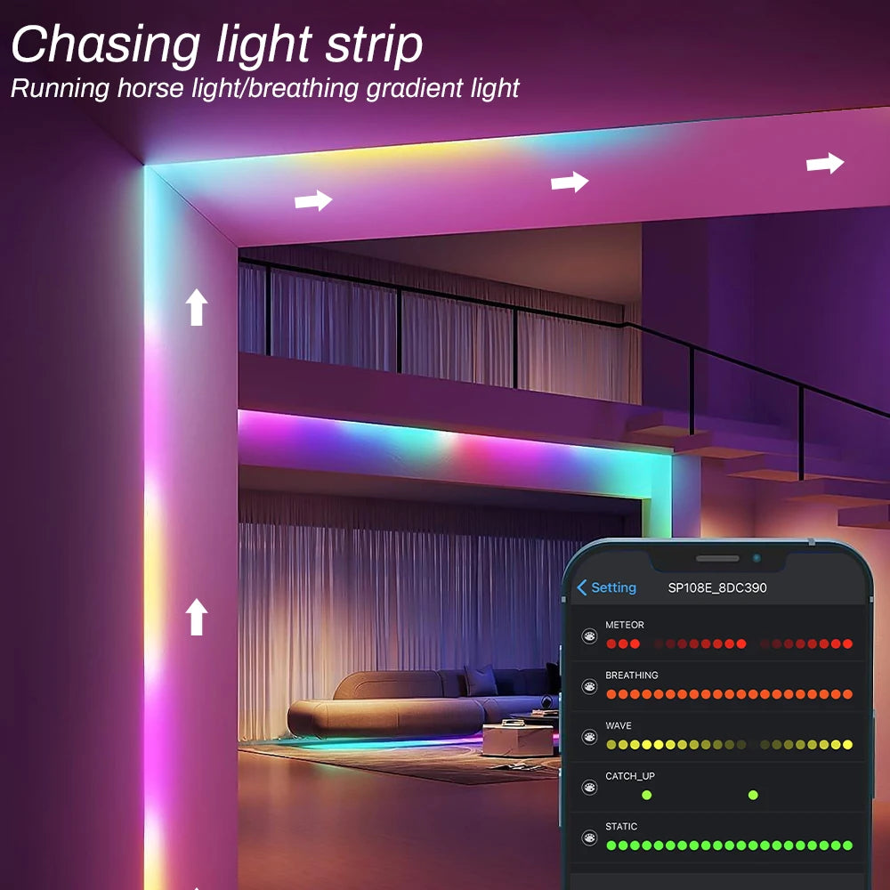 IP68 Waterproof RGB IC LED Strip Addressable RGB LED Strip Light Dimmable 24V Dream Color WS2811 Neon LED Light Tape Room Decor