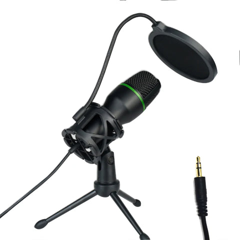 AUX 3.5MM Condenser Microphones For PC Computer Laptop Video Singing Gaming Recording Professional USB RGB Anti-Spray Microfon