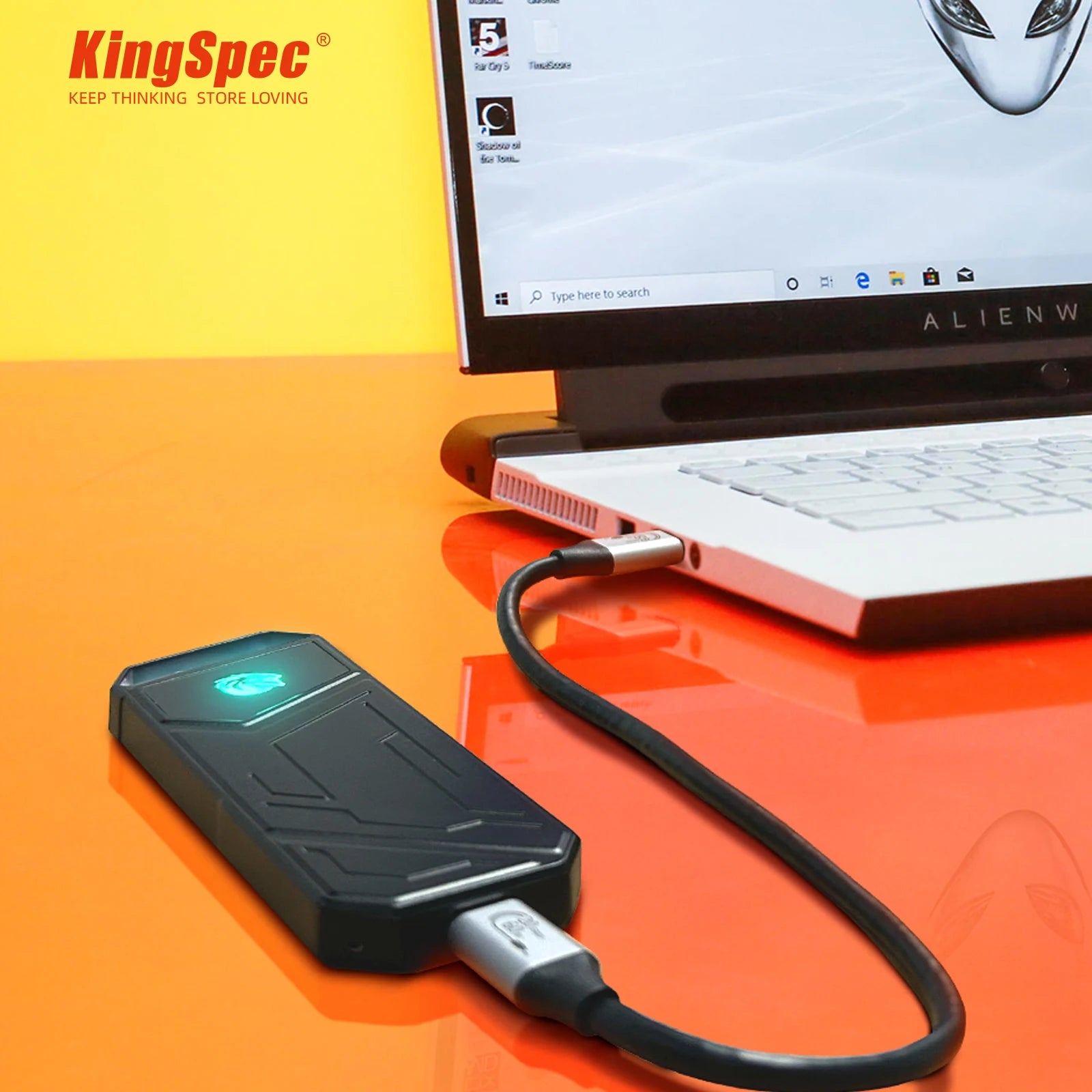 KingSpec External SSD Hard Drive 512GB 1TB Usb 3.2 20gbps 2TB Portable HD RGB Hard Disk Hdd for Laptop Phone with Type C USB 3.2