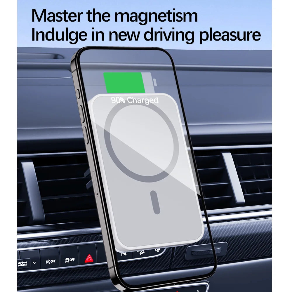 30W Magnetic Car Wireless Charger Macsafe Car Charger Air Vent Phone Holder For iPhone 15 14 13 12 Pro Max Fast Charging Station