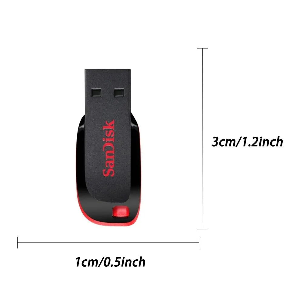 Sandisk Pendrive 128gb 64gb 32gb 16gb Mini USB Flash Drive 32 64 128 16GB Pen Drive 2.0 USB Stick Disk on Key Memory For Phone