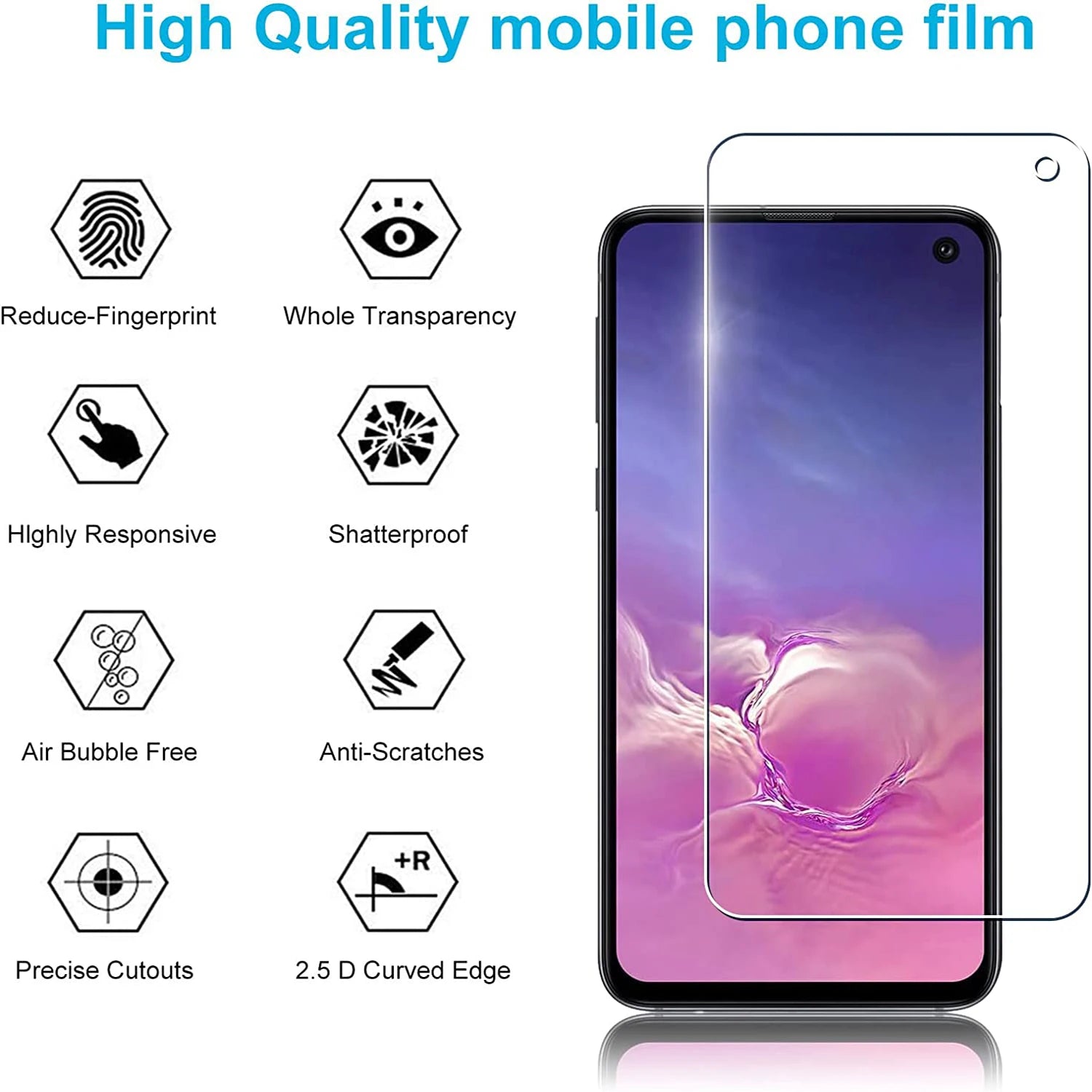 2/4Pcs Screen Protector Glass For Samsung Galaxy S10e G970 Tempered Glass Film