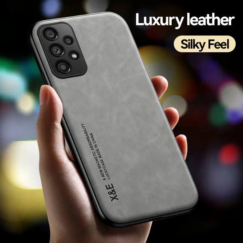 Magnetic Sheepskin Leather Case For Samsung Galaxy A50 A72 A71 A51 A52 A22 A31 A12 A53 A13 A33 A73 A14 A54 A34 A24 A23 A55 Cover