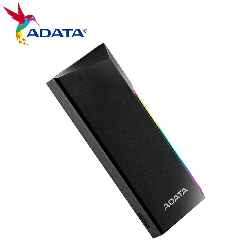 ADATA EC700G M2 SATA/PCle SSD Enclosure RGB LIGHTING USB 3.2 Gen2 Type-C Solid State Drive Box SATA Hard Drive Case