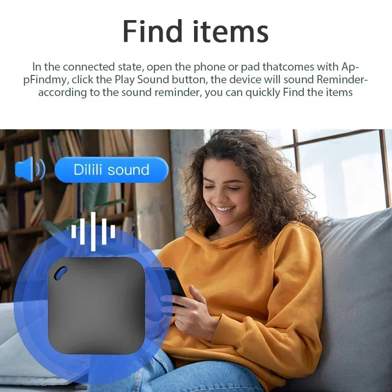 Smart Bluetooth GPS Tracker Works with Find My APP Anti Lose Reminder Device for Iphone Replacement Locator MFI Rated