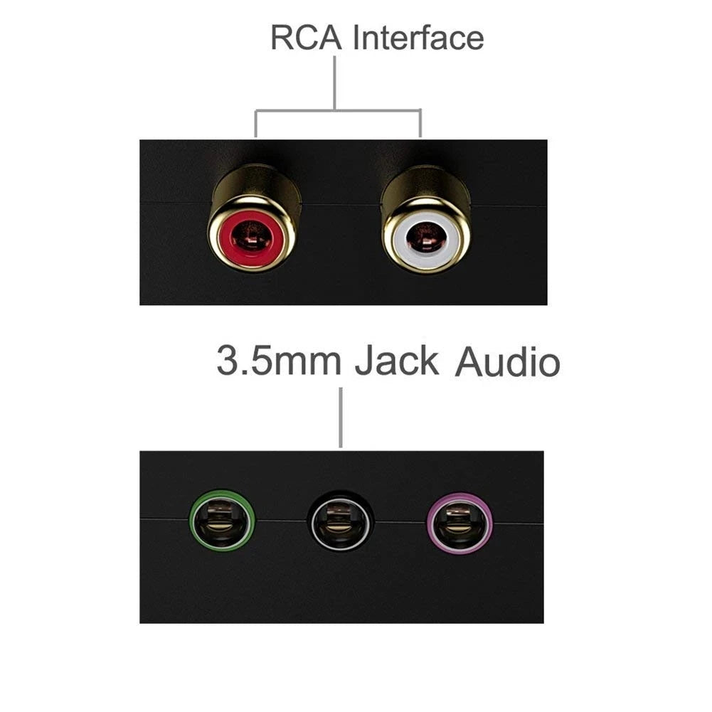 5.1 Audio Console Adapter Stereo RCA to 3 x 1/8 (3.5mm) Jack Bi-directional 3.5mm to L/R Conversion for 5.1 Multimedia Speaker